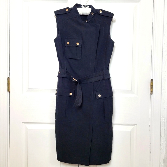 Calvin Klein Military Style Dress sz 2 - Picture 3 of 15